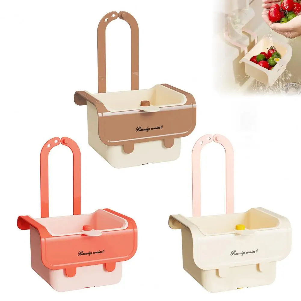 Easy-to-install Kitchen Organizer Kitchen Faucet Organizer Kitchen Sink Strainer Basket Set with Detachable Drain for Compact