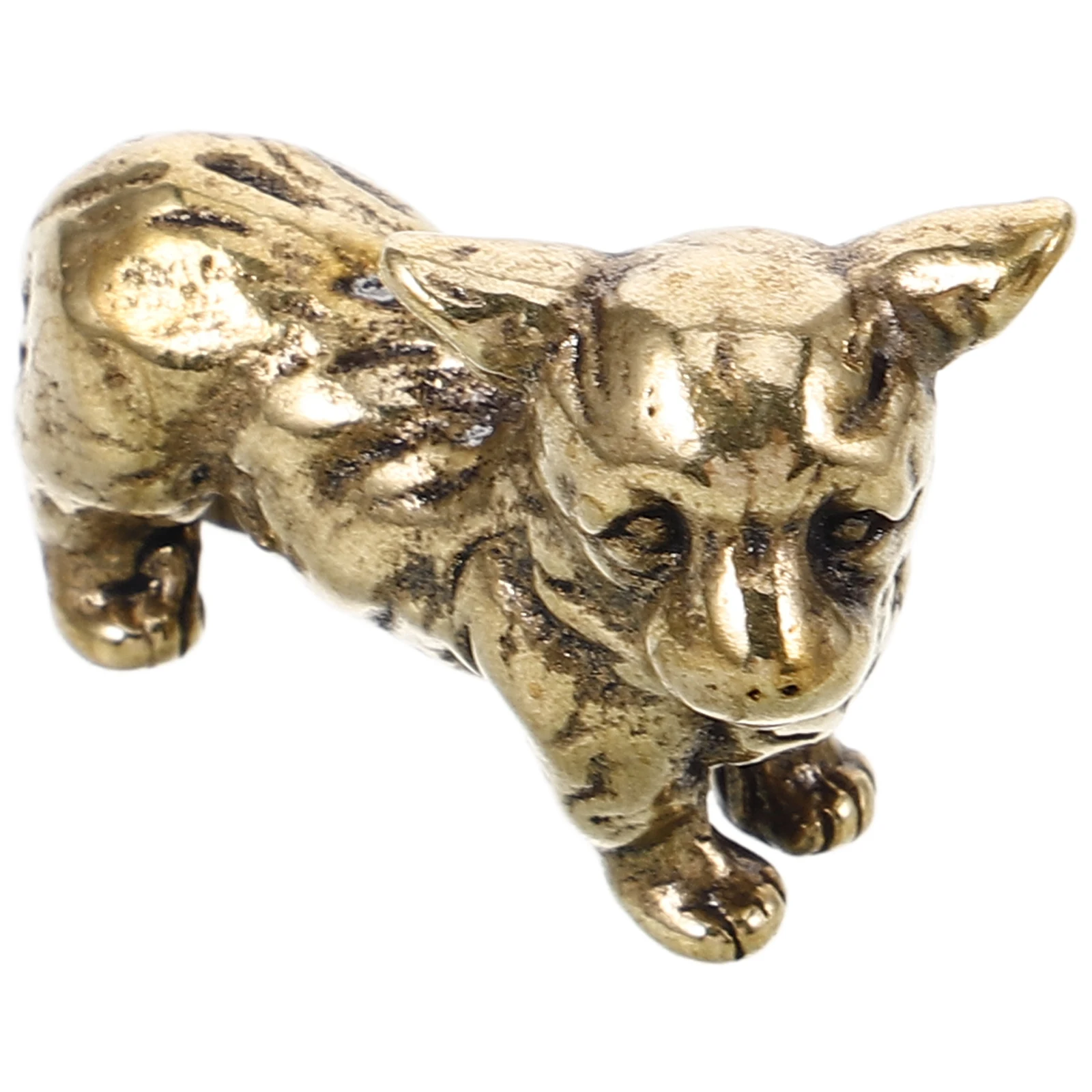 

Brass Vintage Dog Statue Home Desktop Decor Miniature Animal Compact Smooth Copper Ornament Cabinet Indoor Decoration