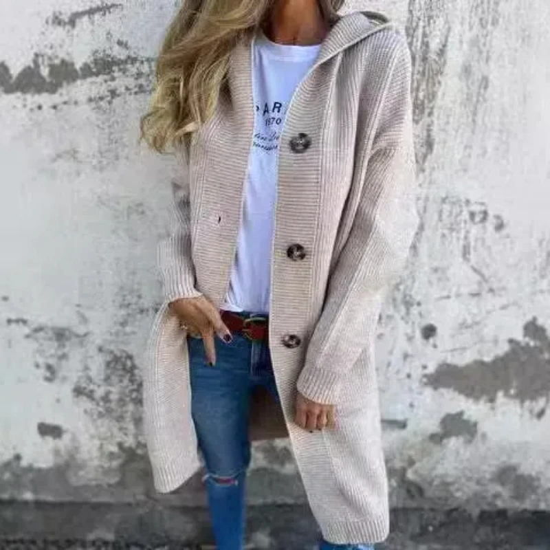 New Mid to Long Casual Sweater Cardigan for Women