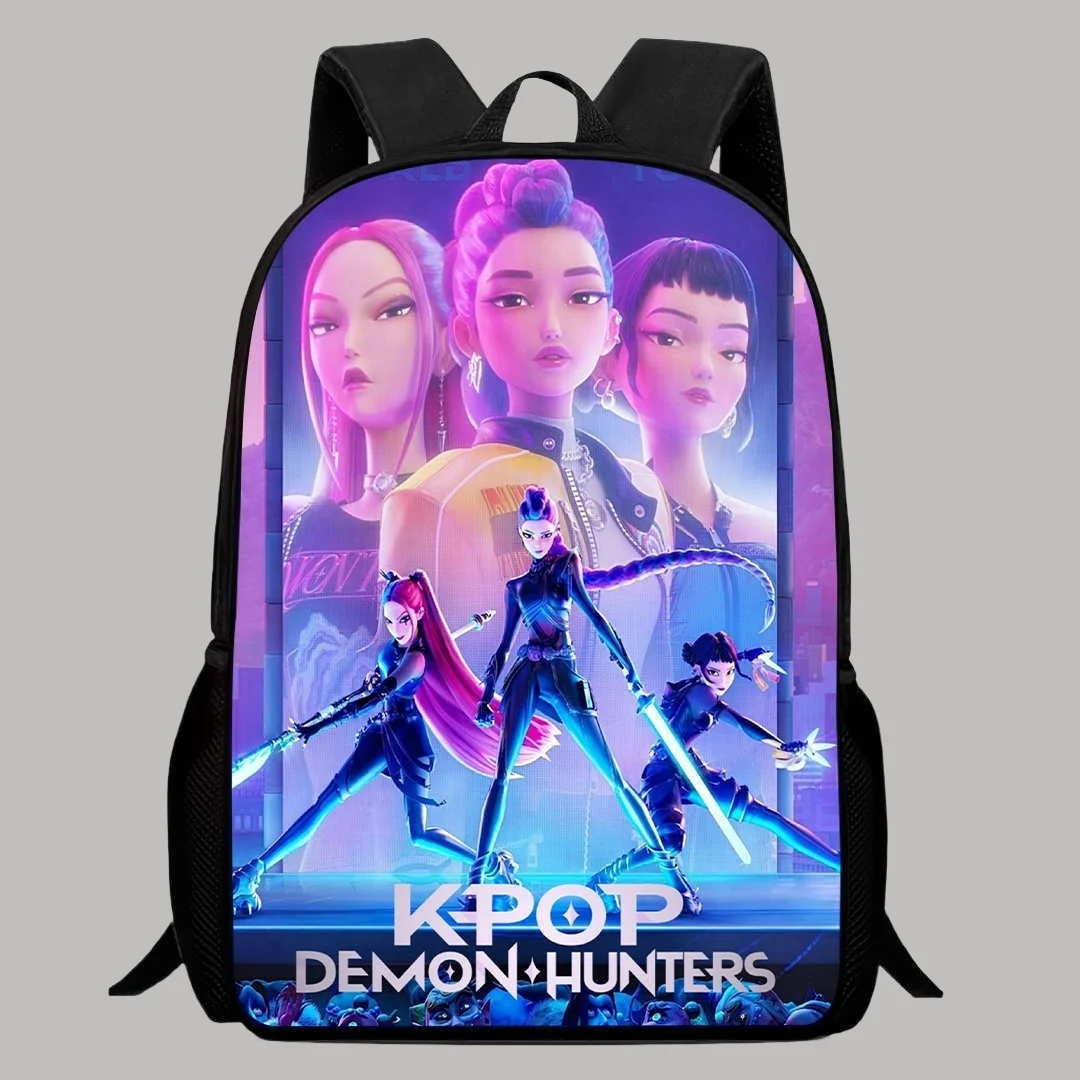 

K-pop Demon Hunters School Bags Huntrix Set For Girls Boys Pencil Boxes Backpack Sets With Lunch Box For School Daypack
