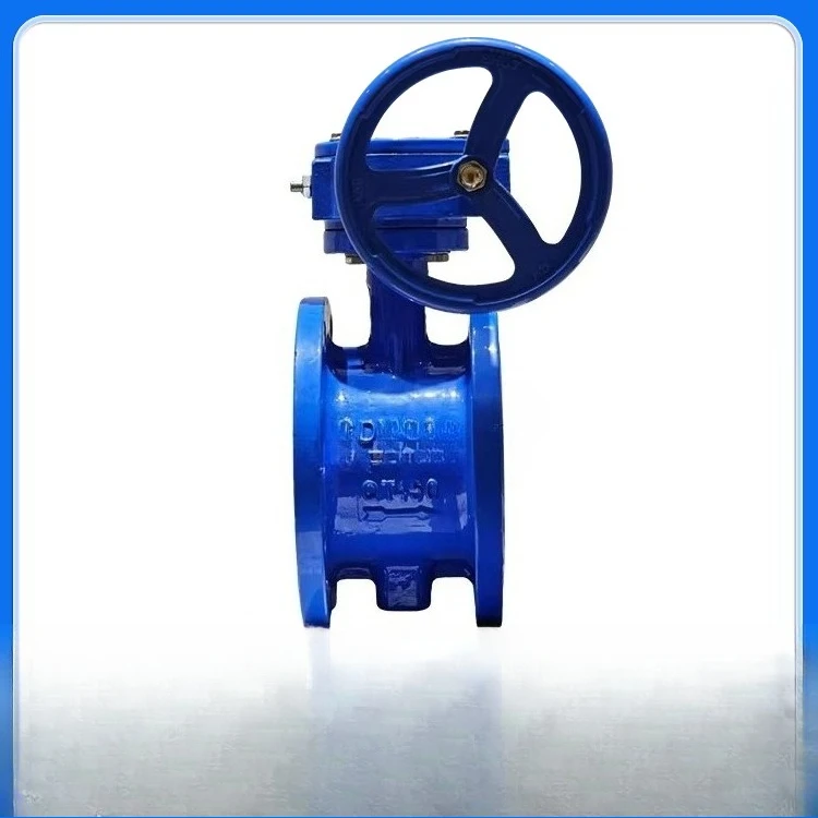 Soft-Sealed Manual Water High Temperature DN50-DN600 PN16/PN25/PN40 1 Year Flange Butterfly Valve Turbine Centerline