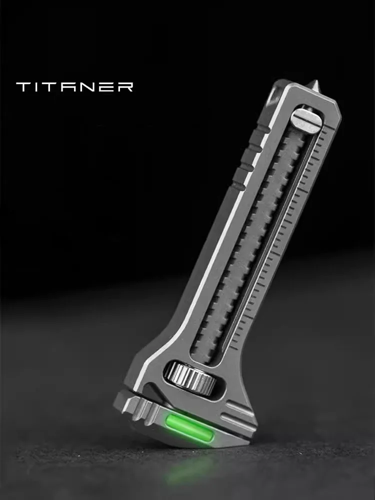 TITANER Titanium Alloy Mini Movable Small Wrench Multifunctional Bottle Opening EDC Tool Caliper