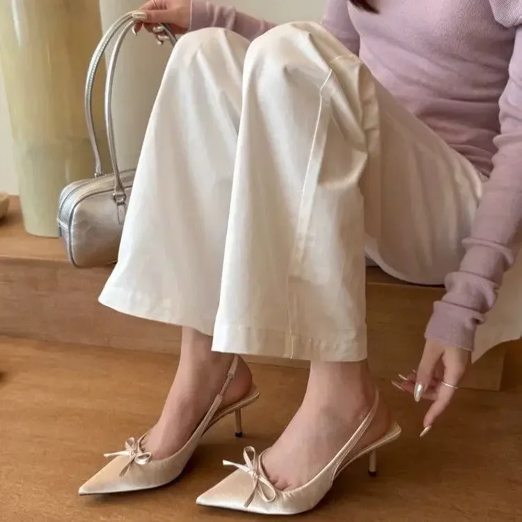 2026 Neue Slip-on High Heel Damen Sandalen Mode Schmetterlingsknoten Slingback Pumps Stripper Party Damensandalen – Detail 3