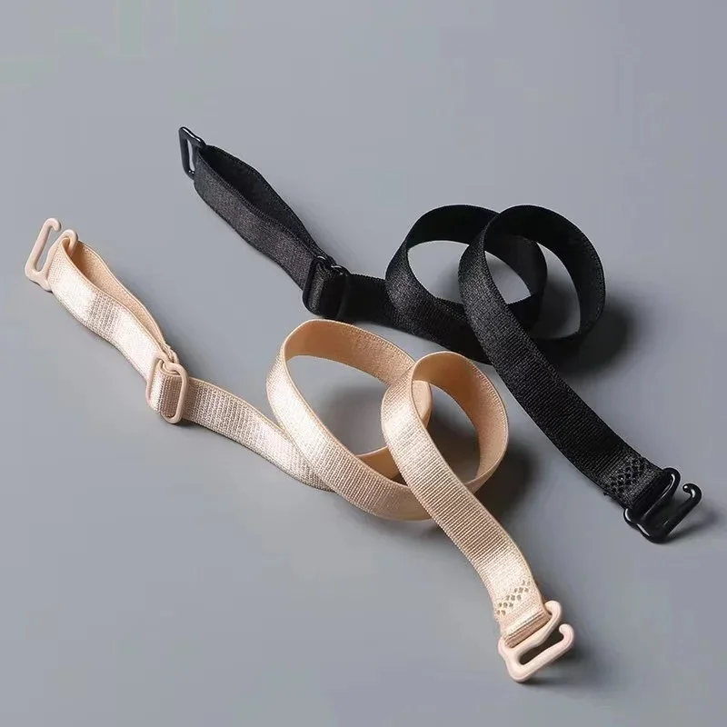 1Pair 1cm Width Women Slip Resistant Bra Straps Women Lingerie Double Shoulder Elastic Brassiere Lady Bra Strap Accessories