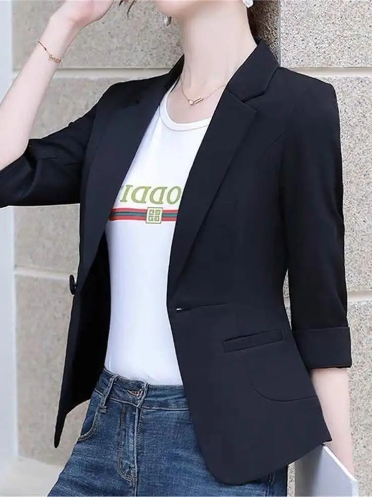 

Женский костюм Jaet 23, новая корейская версия Seven Sve, универсальный женский топ небольшого размера, ort Western Sle Top