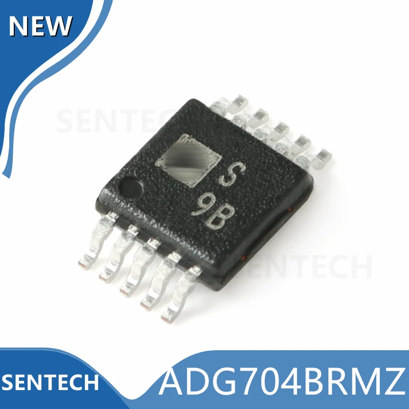 

10Pcs/Lot New Original ADG704BRMZ MSOP-10（S9B）CMOS, Low Voltage, 2.5 Ω, 4-Channel Multiplexer