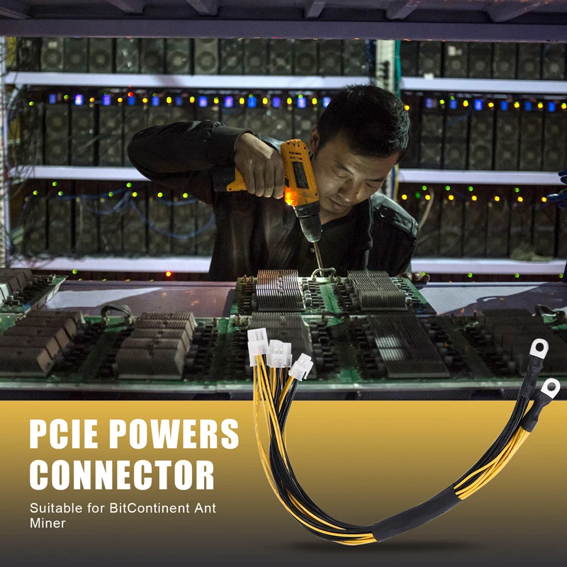 Top-1200W 1600W สายไฟใหม่ 10 Pin PCIE Powers Connector สําหรับ Bitmain Antminer APW7 + APW3 PSU L3 D3