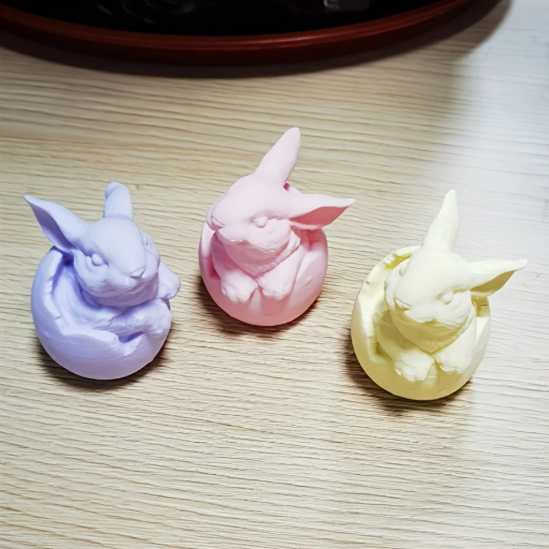 

1pcs The lovely Easter bunny in the egg, perfect for home decoration, table setting, enrich the festive atmosphere.