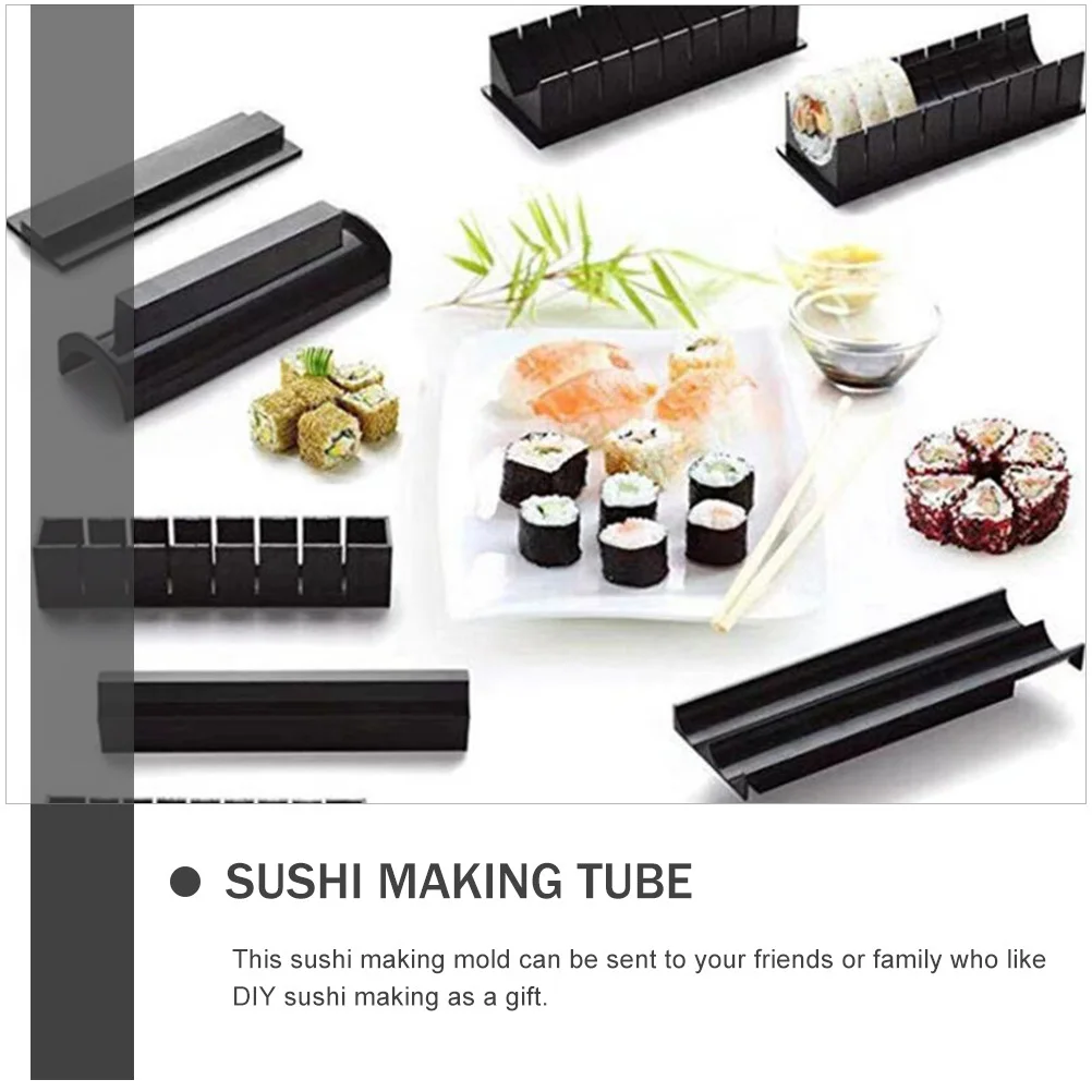 

10 Pcs Sushi Box Abrasive Set Onigiri Mold Triangle Kit Plastic Party Kitchen Molds