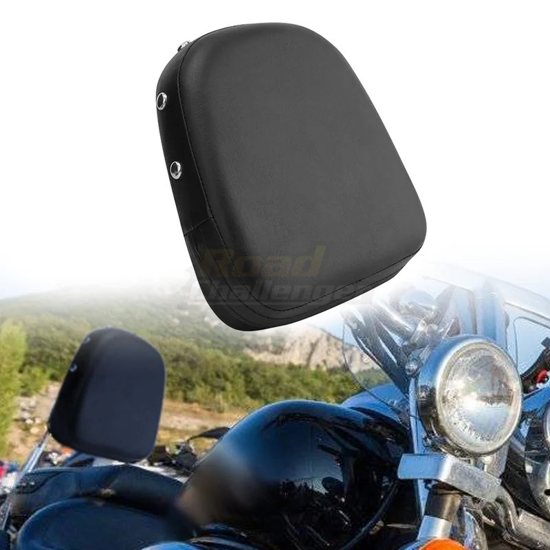 

Motorcycle Rear Backrest Cushion Pad Black Sissy Bar For Honda Yamaha Suzuki Harley Bobber Chopper Crusier Touring