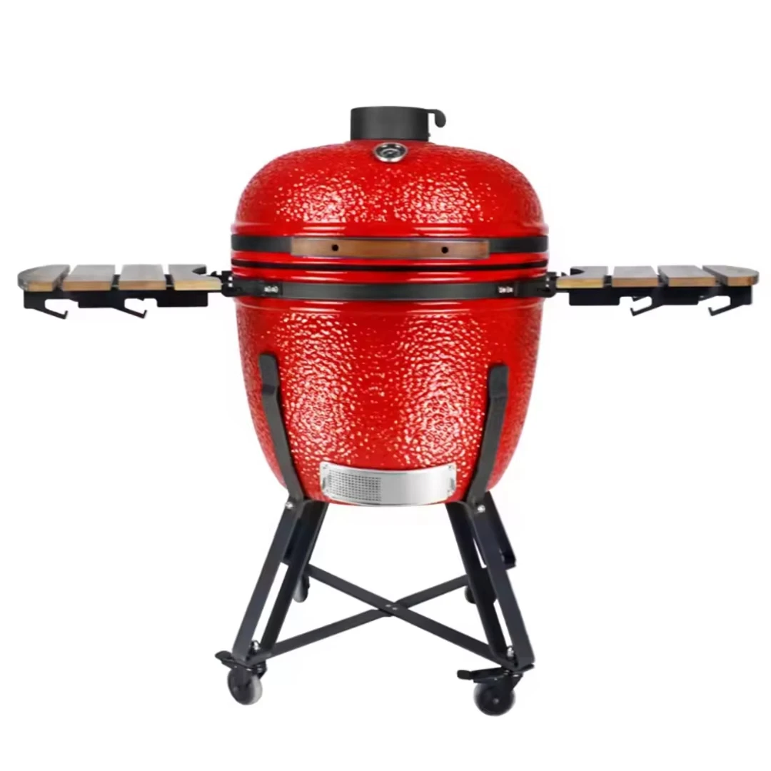 

High Quality Portable Kamado Grill AGA-Certified Egg-Shaped Ceramic BBQ Indoor/Outdoor Use Folding Steel Iron Metal