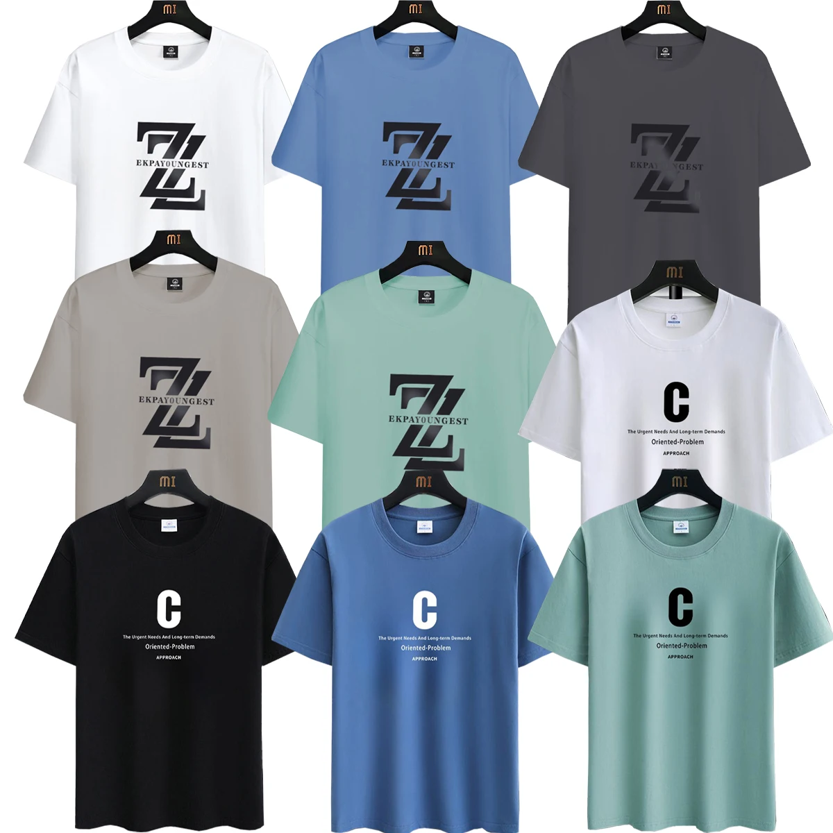 

Men's Shirt With Solid Color Printed Pattern Summer Casual Round Neck Short Sleeved top With Multiple Color Style Choices