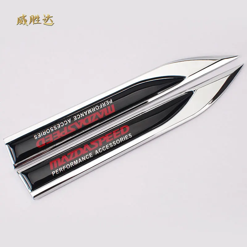 2 Pieces Racing Knife Sticker Auto Car Body Fender Emblems Decals Side Badge