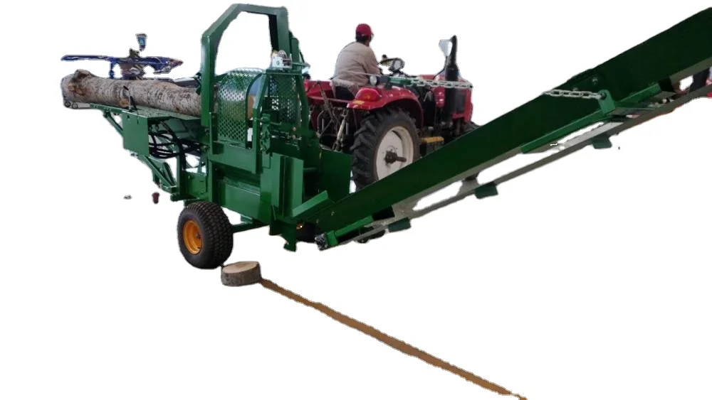 Firewood Processor Machine 20 Ton Honda Log Splitter 20HP Engine 4-Way Splitting CE Certified Commercial Wood Cutting