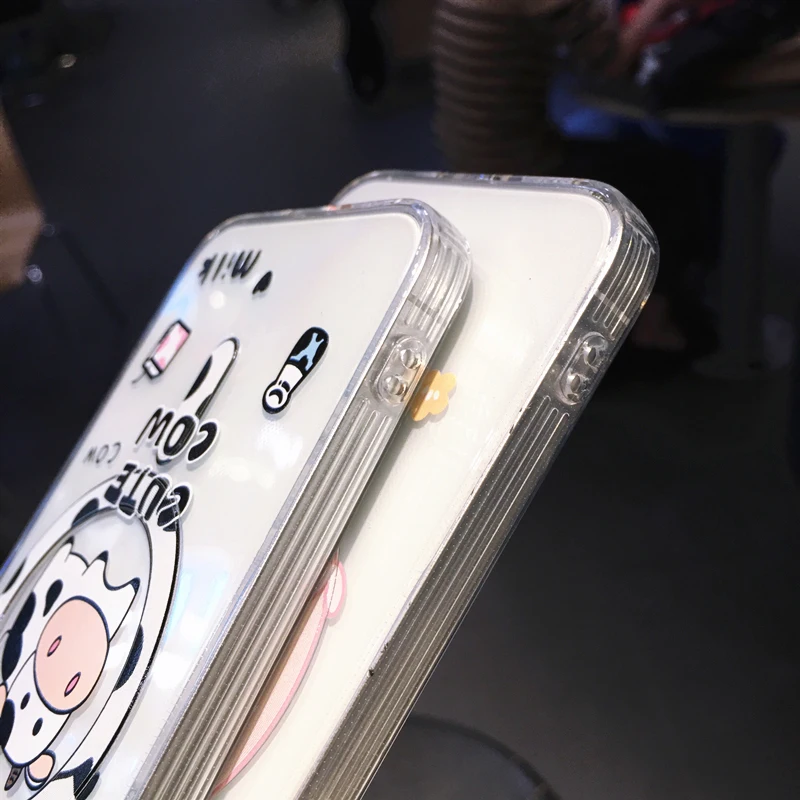 Cute Cartoon Animal Pig Cow Magsafe Clear For iPhone 14 13 12 11  Pro Max Plus Magnetic Wireless Charging Shockproof Cover