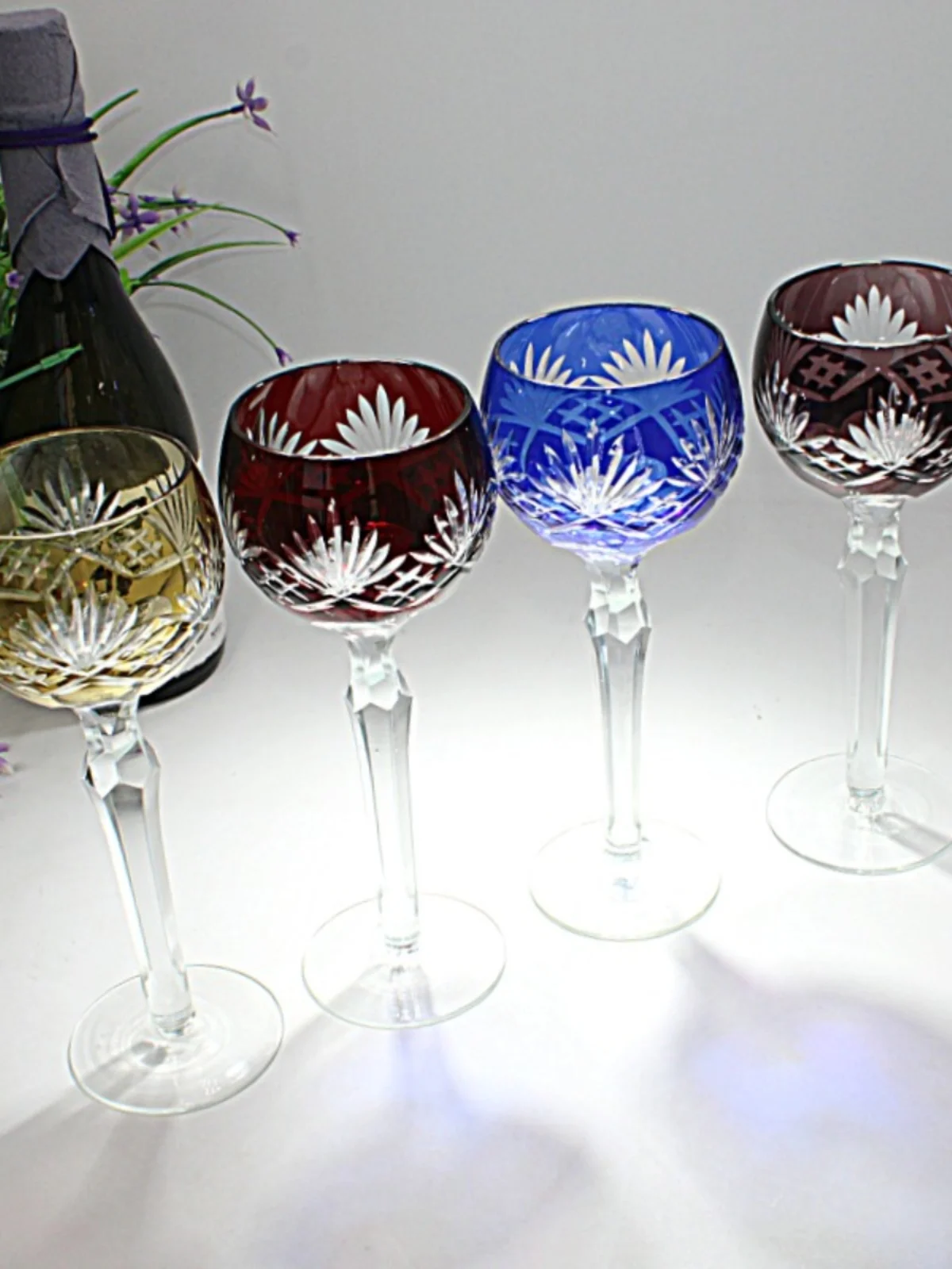 European Style Handmade Crystal Glass Highball Wine Glasses Red Wine Glasses Decorative Gifts Home Decorative Accessories