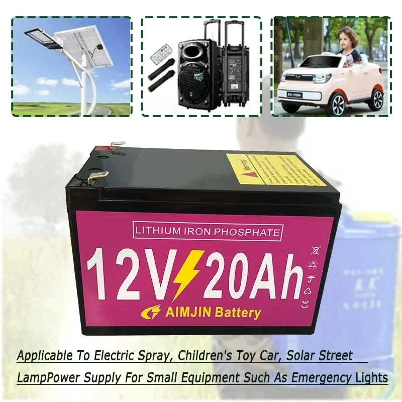 12V/12.8V 20AH LiFePO4 battery lithium iron phosphate battery bicycle RV solar wind energy tax-free