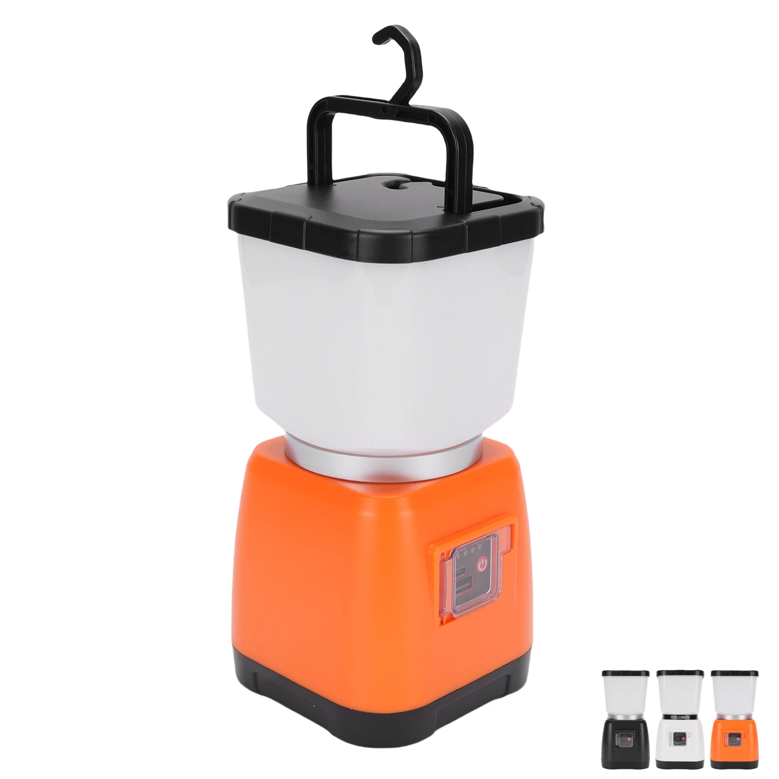 

Battery Powered Camping Light Adjustable Brightness Portable Hook Rechargeable Camping Lantern Dual Light Source for Emergency