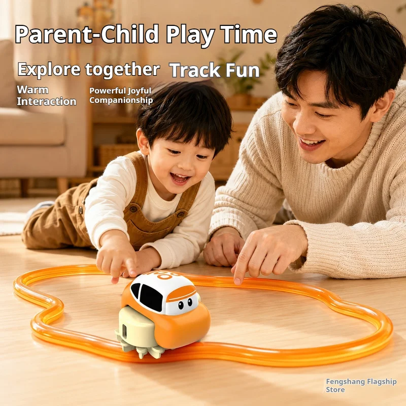 Slime Magic New Track Car Diy Free Draw Puzzle Toys Slime Path Automatic Follow Creative Interactive Entertainment Fun Toy Gifts