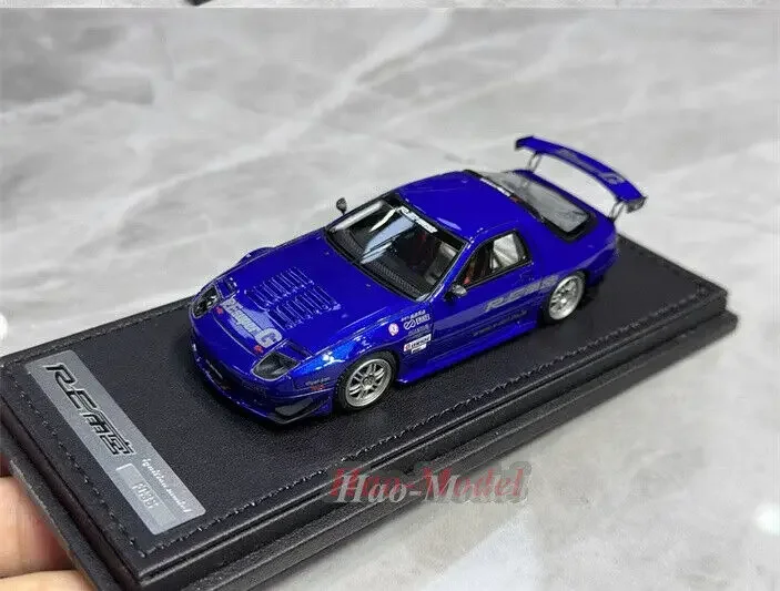 

Зажигание 1:43 для Mazda RX-7 FC3S RE, модель автомобиля из смолы, литые под давлением игрушки, подарки на день рождения для мальчиков, хобби, дисплей, имитация украшений, синий