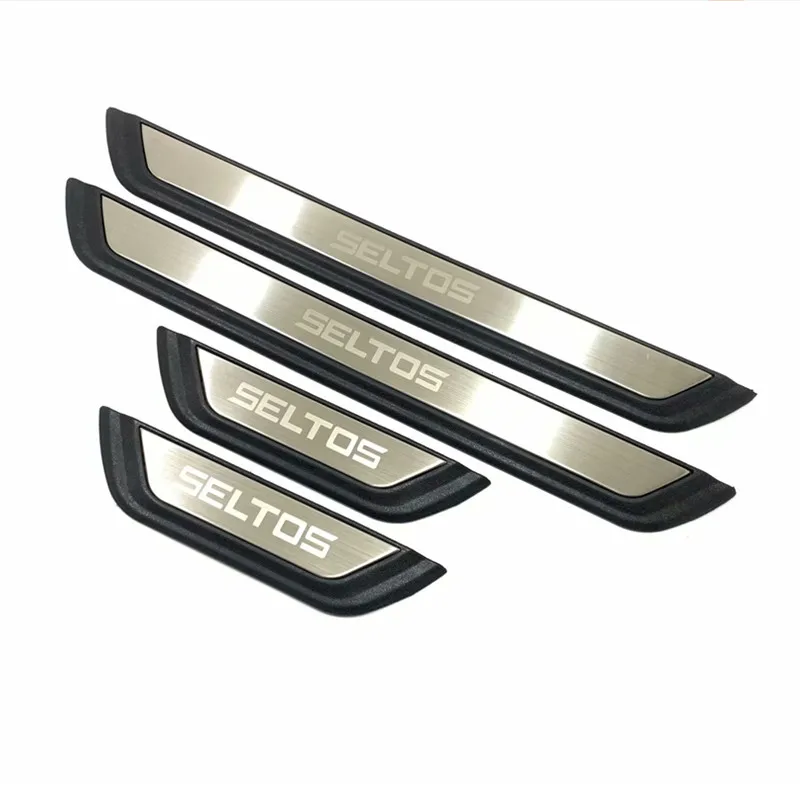 Auto scuff plate, door sill plate threshhold for kia seltos 2021 2022 ,car accessories,4pcs/set.