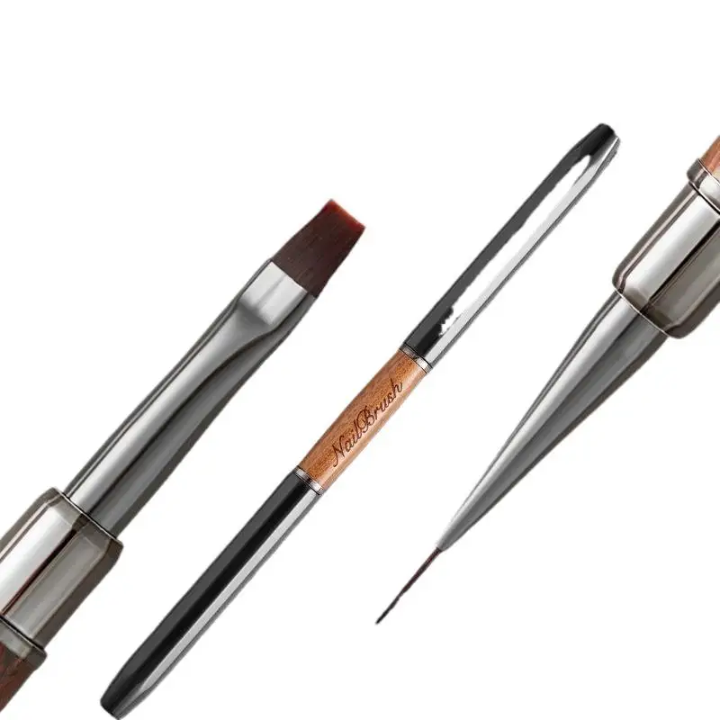 Doppelköpfiger Pinsel Nagelkonstruktionsstift Sandelholz-Linienstift für Nagelkunst Hochwertiger Malstift Nagelwerkzeuge – Detail 9
