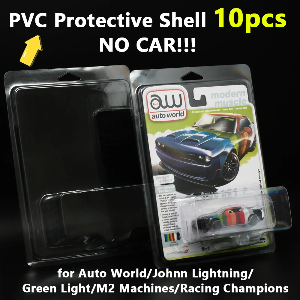 PVC Clear Toy Car Model Dust Proof Display Protection Big Box for Hot Wheels Auto Wordl Green Light M2 Machine Johnn Lightning