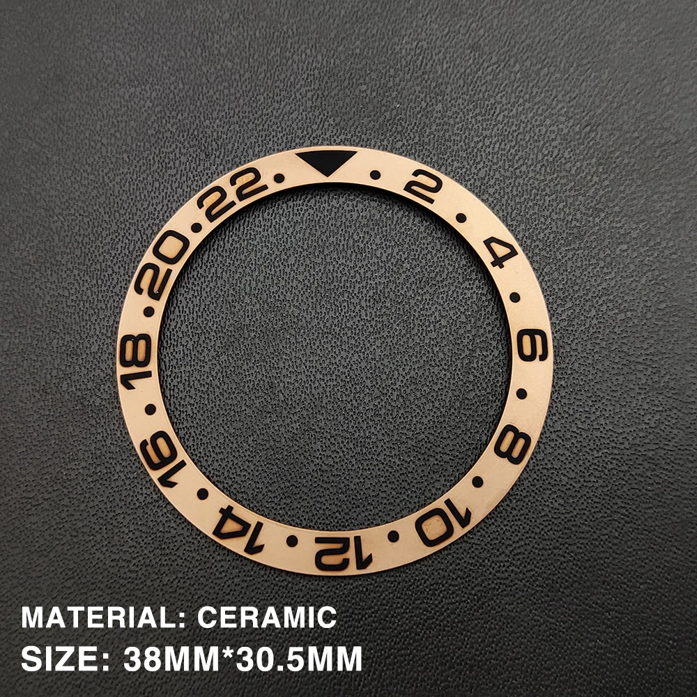 Clock Modification Shop 38mm Bezel Matte High Quality Ceramic GMT Insert Ring Inner Diameter 30.5mm Fits 40mm Men's Watch