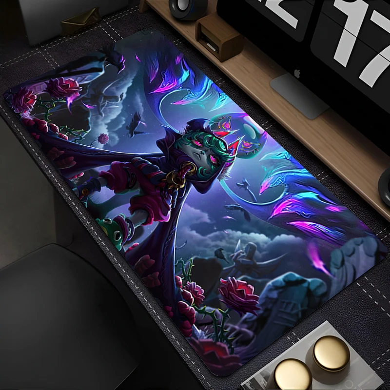 لوحة ماوس مانعة الانزلاق من Vex League of Legends ، سجادة لوحة مفاتيح لخزانة الألعاب ، ملحقات ألعاب Kawaii ، حصيرة مكتبية ، لوحة ماوس أنيمي للكمبيوتر المحمول ، كمبيوتر شخصي