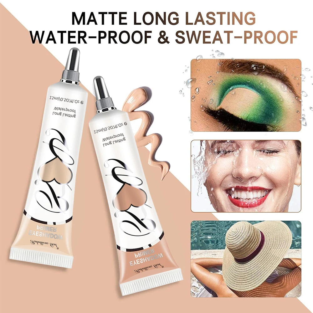 Crème pour les yeux mate imperméable de 15 ml, base de fard à paupières, apprêt, maquillage longue durée, fard à paupières liquide, anticernes, cosmétique