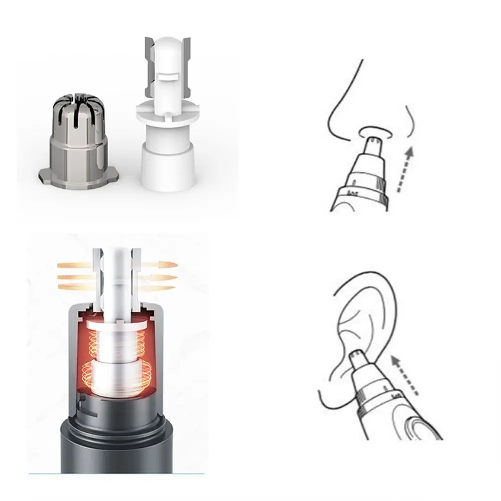 Riparazione auto-sostituire dispositivo di depilazione fai da te naso capelli Trimmer teste accessori per tagliacapelli naso tagliacapelli testa di ricambio