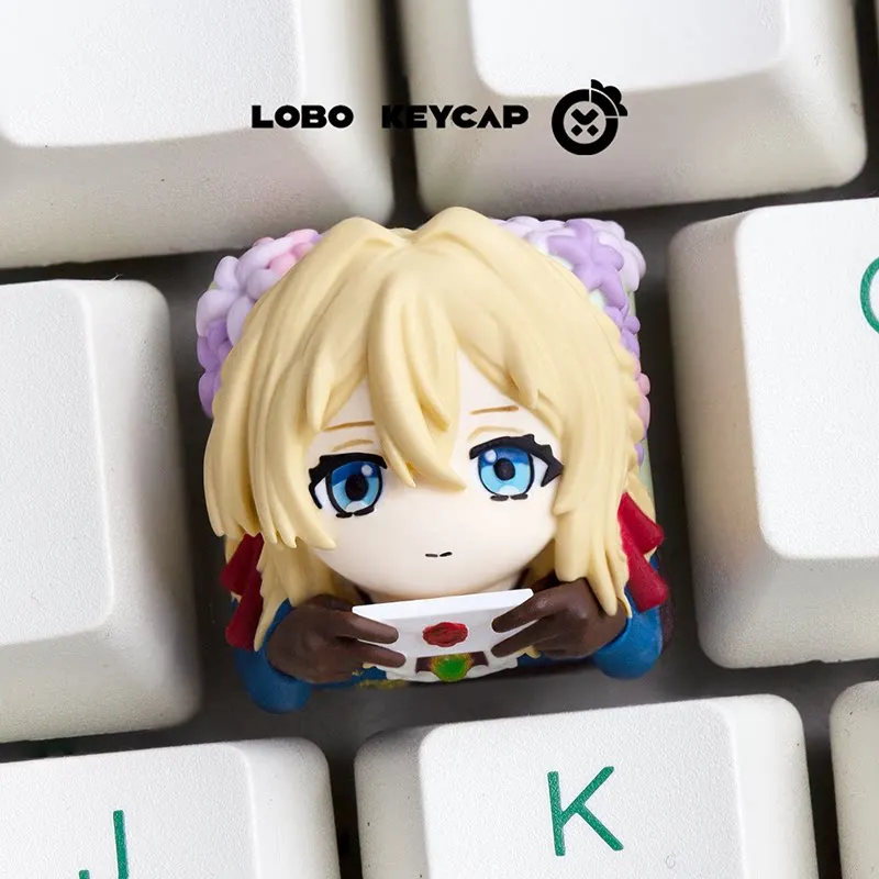 personality Violet Series Theme Keycaps Resin Mechanical Keyboard PC Gaming Keyboard Collection Gifts Custom Keycaps