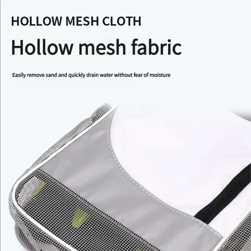 M5TC Oversized Snorkel Storage Bag Breathable Mesh Construction Quick Dry Design Fabric Texture for Travel Adventures
