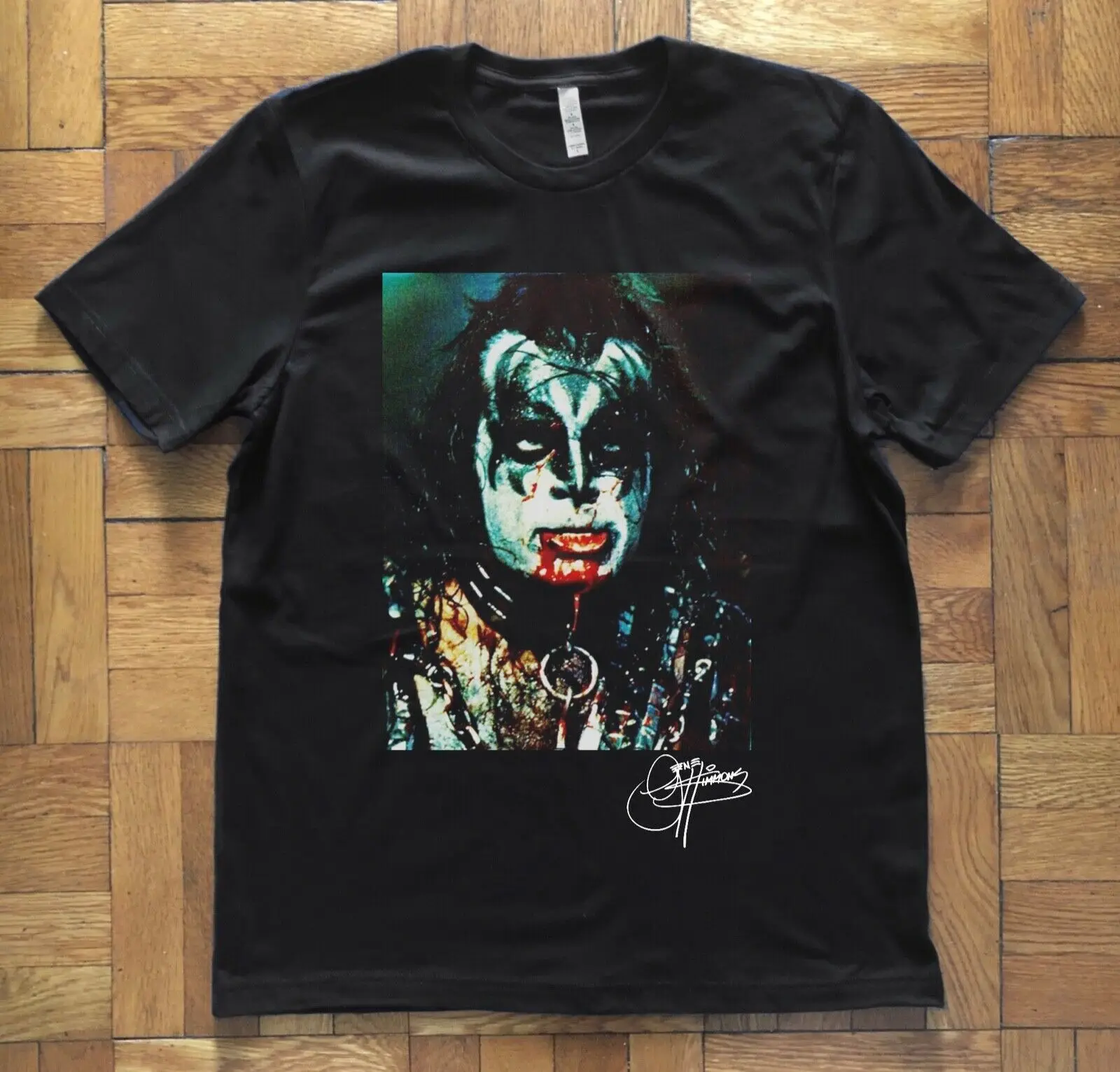 KISS Gene Simmons T-shirt S-6XL KISS Rock Band Concert Tee Short Sleeve