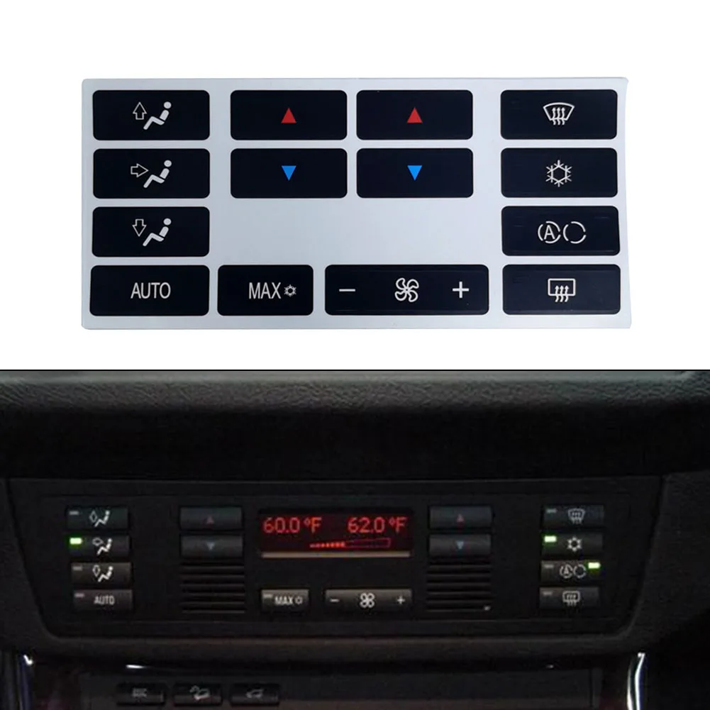 

AC Climate Control Button Repair Decal Sticker Compatible with For BMW E53 1999 2006 and E39 1996 2002 Push Button Vinyl Overlay