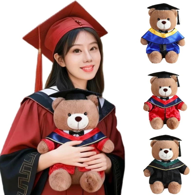 

30cm 2026 New Cartoon Graduation Bear Plush Doll Colorful Doctor Bachelor Bear Animal Stuffed Toy Home Decor Gift For Children