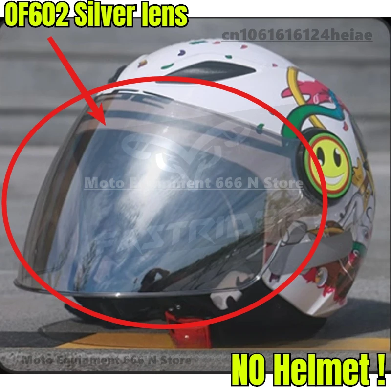 Helmet Lenses Suitable for LS2 OF602 Children's Half Helmet Night Vision Day and Night Lens,color Visors, Helmet Face Mask