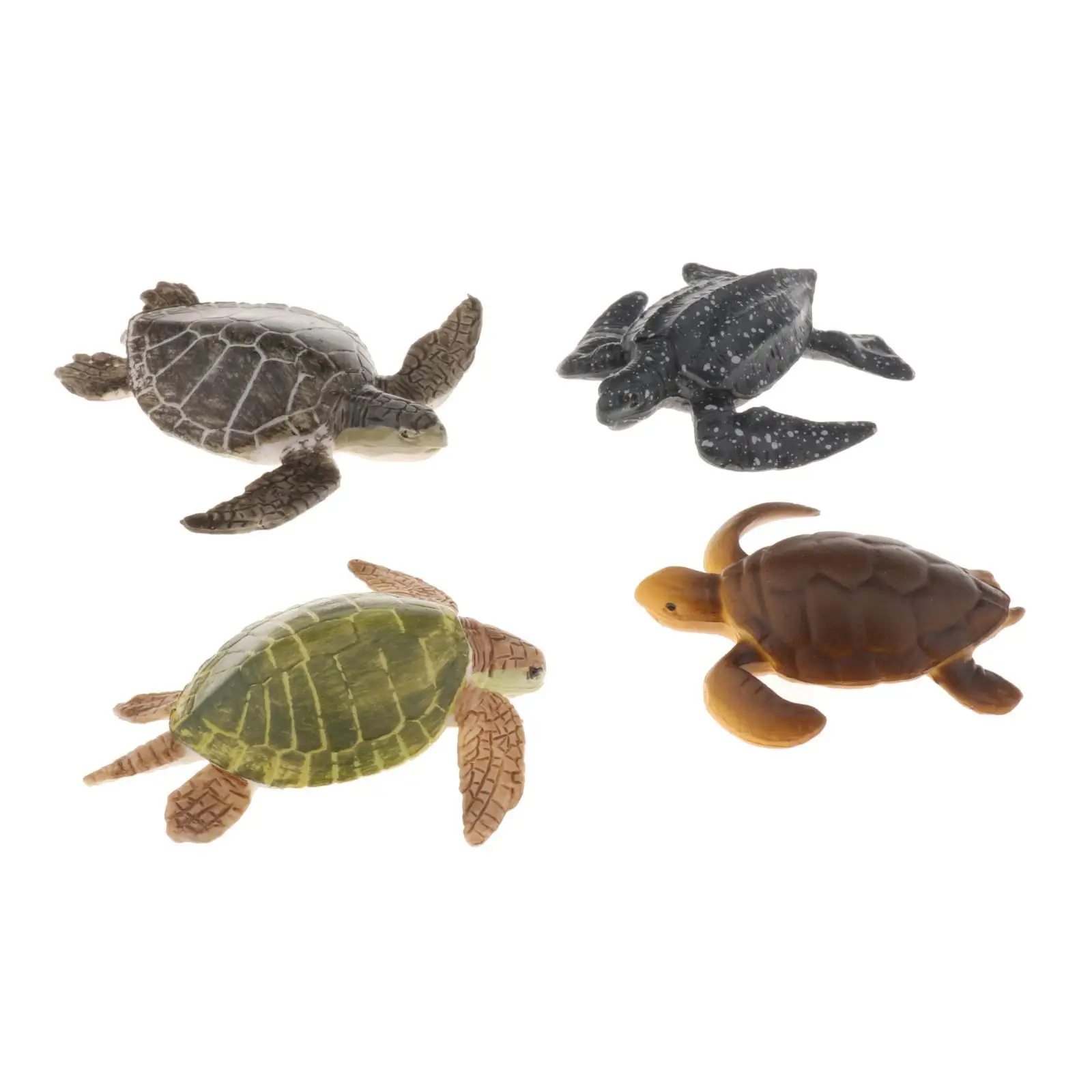 3-15pack Realistic Animal Turtles Model Figures Creatures Bath Toys Decor Cake