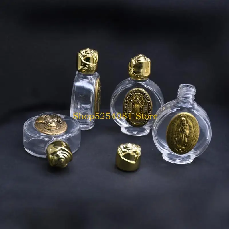 AXYC Glass Holy Water Bottles Portability Leakproofs Design Christian Decors Gift Christian Ceremony Religious Accessories