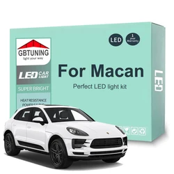 14Pcs Canbus LED Interior Light Bulb Kit For Porsche Macan 95B 2014 2015 2016 2017 2018 2019 2020 Car Reading Dome Trunk Lamp