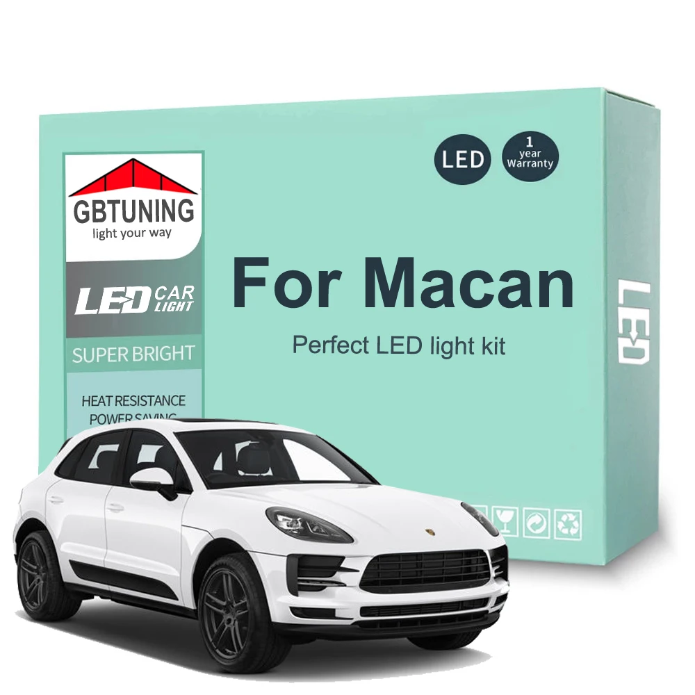 14 szt. Canbus LED wewnętrzna lampka zestaw żarówek do Porsche Macan 95B 2014 2015 2016 2017 2018 2019 2020 samochodowa lampa do czytania