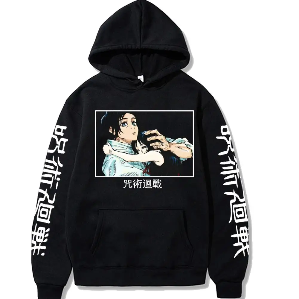 Anime Jujutsu Kaisen Yuta Okkotsu Manga Hoodies Casual Men Women Unisex Cartoon Black Tops Clothes sweatshirt