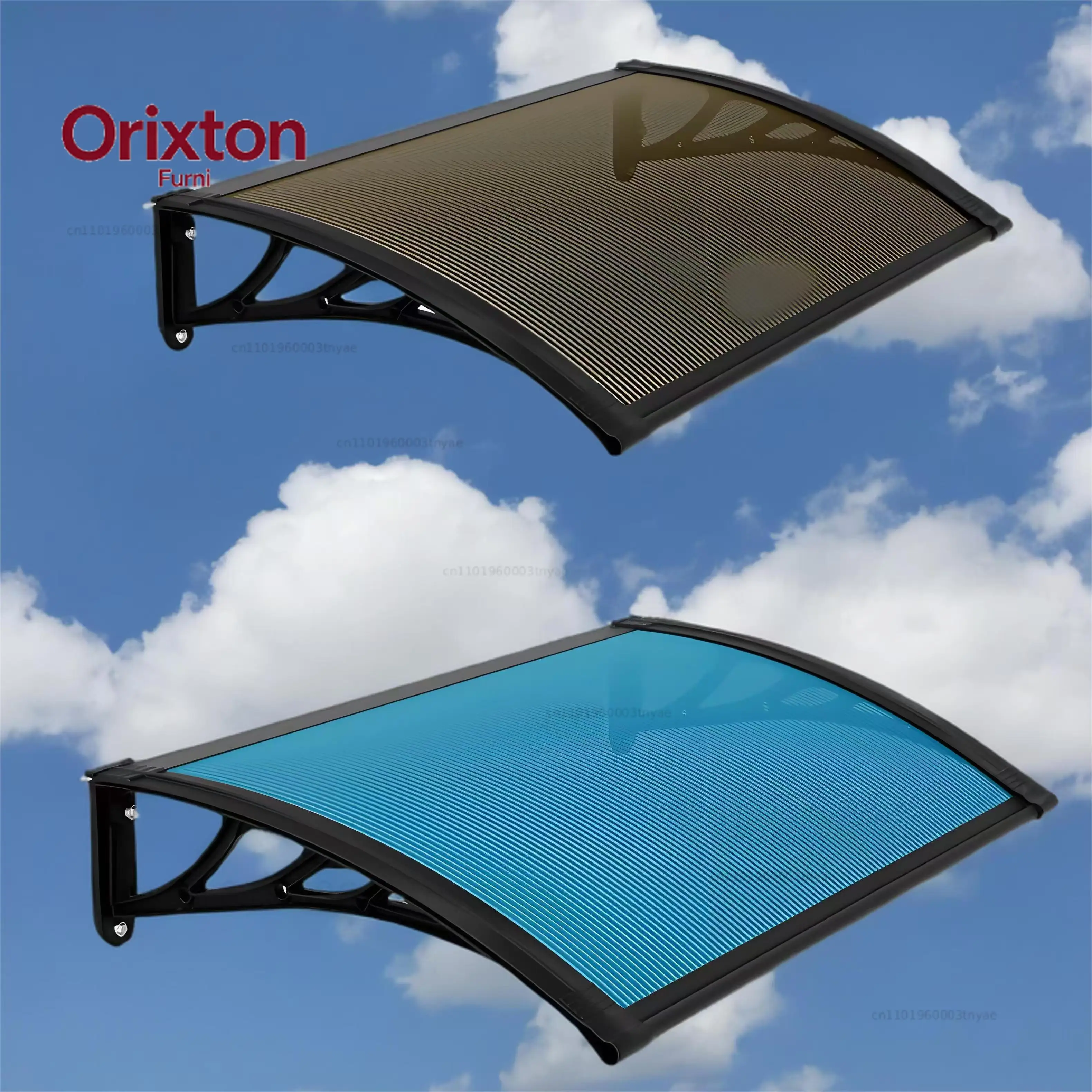 Extendable 60 80 100 PVC Steel Water Trough Courtyard Gate Awning Rain Shield Eaves Balcony Sunshade Polycarbonate Window Awning
