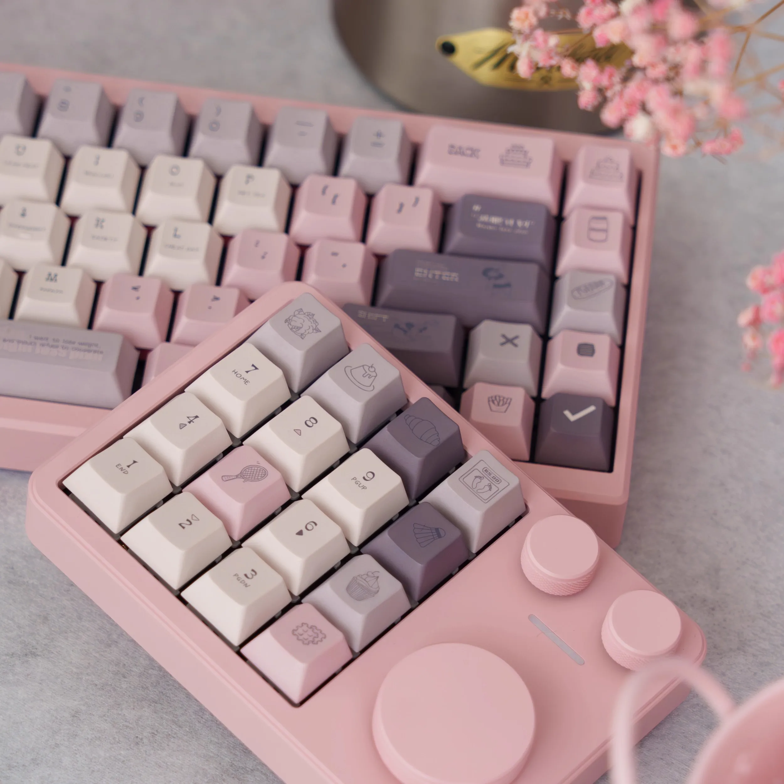 

Pink Weight Loss Programme Theme Keycaps PBT 142 Keys Cherry Profile Custom Original Keyboard Cap for Mechanical Keyboard Gifts