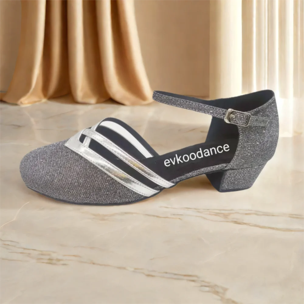 ممارسة النساء أحذية الرقص الأسود اللاتينية السالسا الجلد المدبوغ وحيد أحذية الرقص الجاز التدريب أحذية رقص الحفلات بكعب منخفض أحذية قاعة الرقص #3