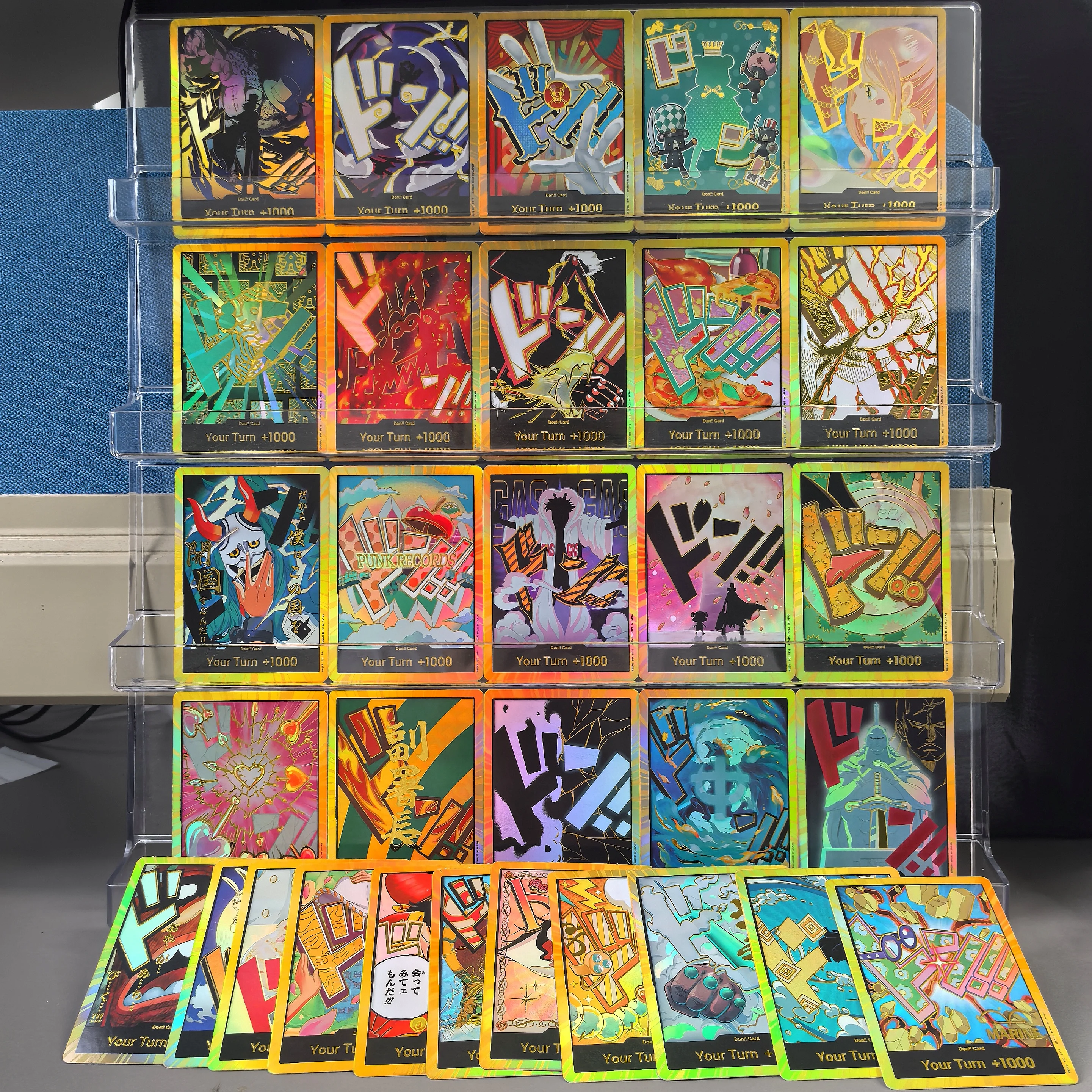 

30Pcs English Lettering ONE PIECE Collection Cards DON Card Your Turn+1000 Monkey D. Luffy Roronoa Zoro Game Anime Cards Gift