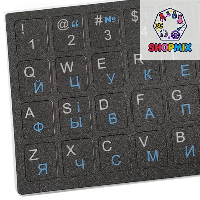 

Ukraine Language Keyboard Sticker Durable Alphabet Black Background For PC Laptop Accessorie Computer Keyboard