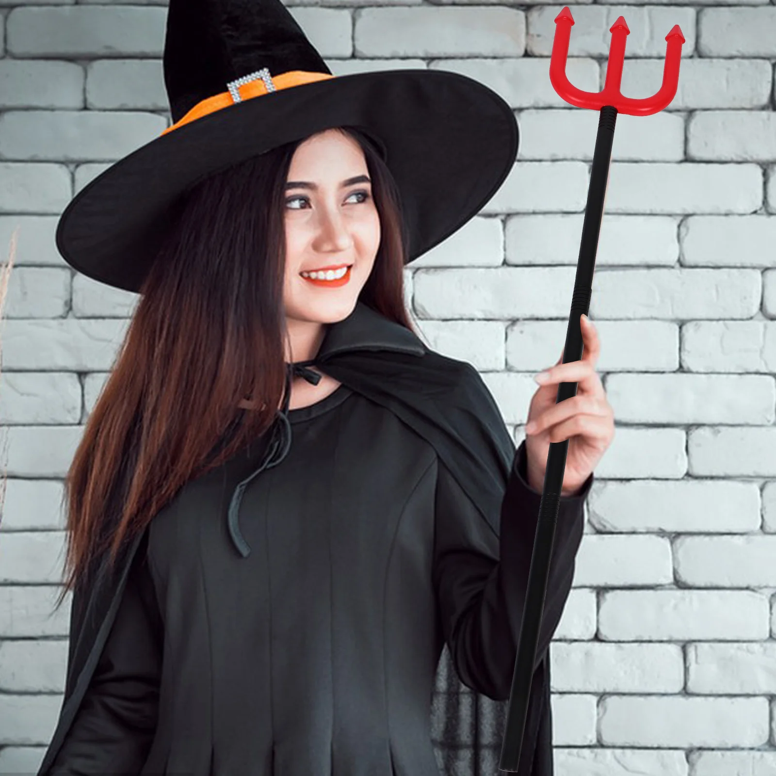 Halloween Show Props Decor Pitch Fork Scepter Ornament Cosplay Abs Costume Accessories Demon Child