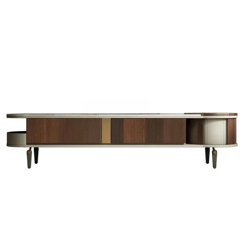 

53Italian minimalist rock panel TV cabinet living room home high-end storage floor cabinet designer creative new wabi sandy wind