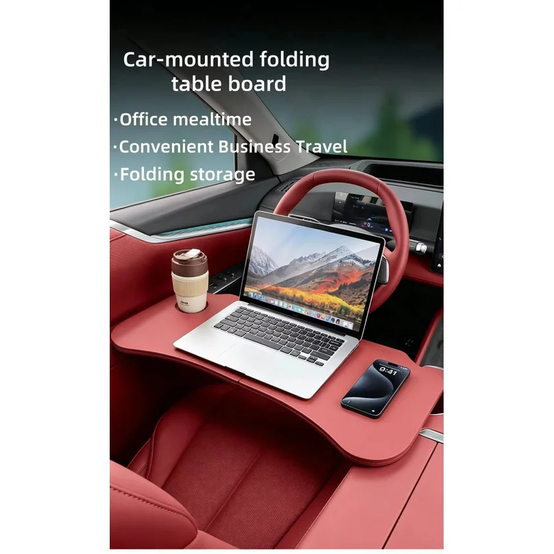 NAPP Material Universal Car Table Dining Cup Holder Wheel Tray Travel Fold Desk Laptop Portable Office Table Car Accessories
